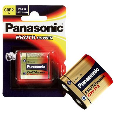 1x CR-P2 CRP2 CRP2P Foto-Batterie Lithium Photobatterie von PANASONIC