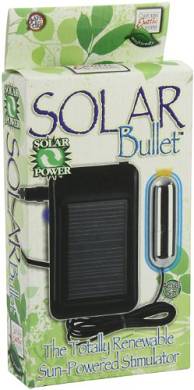 Solar Bullet-Vibrator - Vibro-Ei mit Solarenergie - Silber