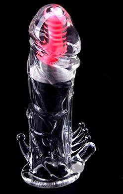 GREENPINECONE Vibrating Penis Extension Silicon Sleeve Penishülle.Delay Penis sleeve 