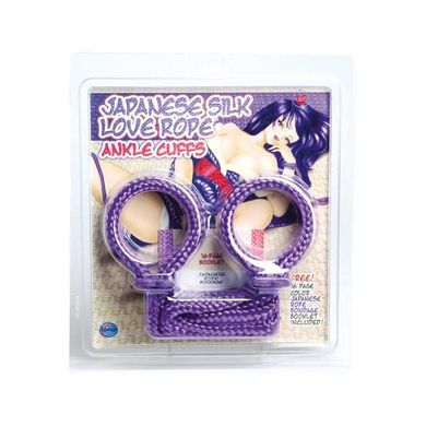Japanese Silk Love Rope? Ankle Cuffs, Purple