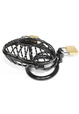 Keuschheitskäfig - Black Twist Cock Cage