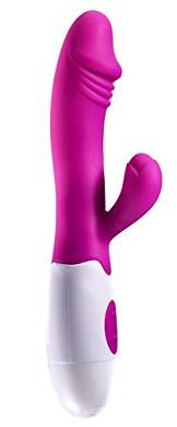 Pink Line Peniskopf Silikon Vibrator. extra leise. G-Punkt Vibrator mit Klitorisstimulatio