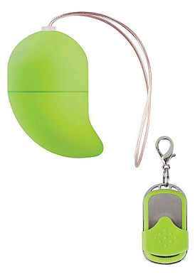 Shots Toys 10 Speed Remote Vibrating G-Spot Egg Small - Green