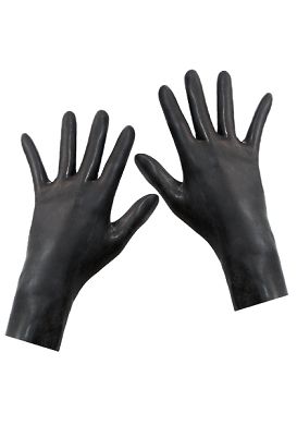 Latex-Handschuhe kurz schwarz Gr.XL