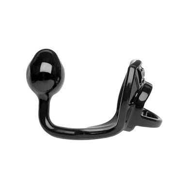 Penisring mit Analplug in Schwarz