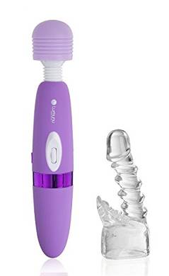 Deluxe Lumunu Magic Wand Massager mit Klitorisstimulator Aufsatz & power- Vibrator. Ak