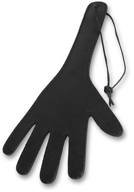 HardcoreDeLuxe - Leather Paddle Hand black 38 cm