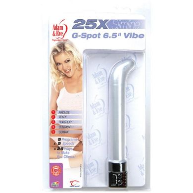 ``25X Slimline G-Spot Vibe 6.5`` (16.5 cm). Pearlized White ``