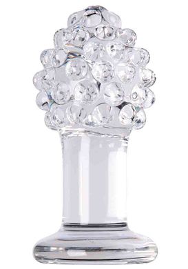 10 x 4,3 cm Glasdildo / Plug - Fire cone clear