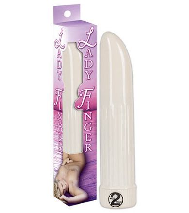Rillen Vibrator -Lady Finger- (13cm) in Wei
