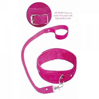 Fetish Fantasy - Halsband & Leine - in Pink