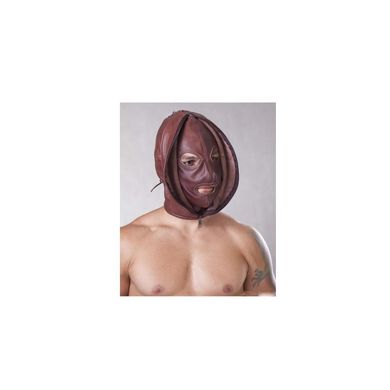 Double Leder Maske braun