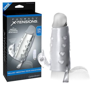 Deluxe Vibrating Penis Enhancer - offene Penishlle mit Klitorisreizarm