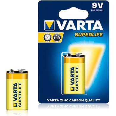 10 x Varta SuperLife 9V-E-Block-Batterie MN1604 6F22 6LR61 Zink-Kohle Typ 2022