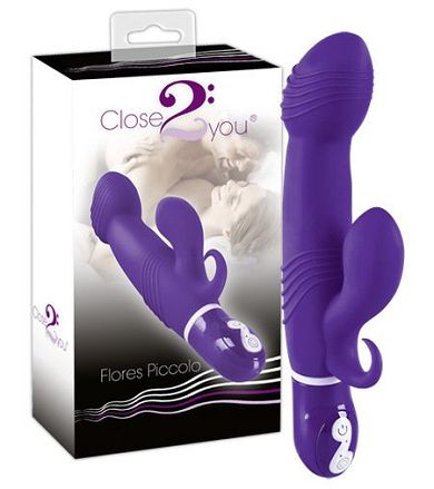 Close2you Flores Piccolo viola - Rillen-Vibrator mit 7 Rhythmen