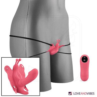 Slip-Vibrator aus Silikon mit Innendildo, 30 Modi