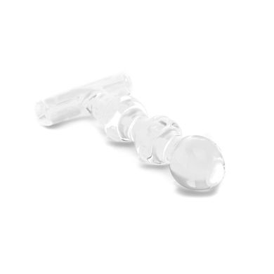 Glasdildo Major - Analplug Butt Plug aus Glas mit Griff