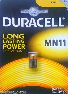 1 x MN11 MN 11 GP11 V11GA L1016 Duracell 6V NEU Blister
