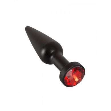 Butt Jewellery: Aluminiumplug mit Kristall, schwarz/rot