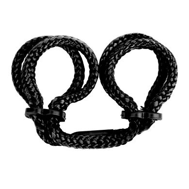Japanese Silk Love Rope Wrist Cuffs schwarz