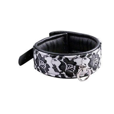 Halsband Burlesque Premium wei/schwarz