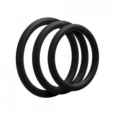 Doc Johnson - Set mit 3 Penisringen - Ø 40, 45, 50 mm - in Schwarz