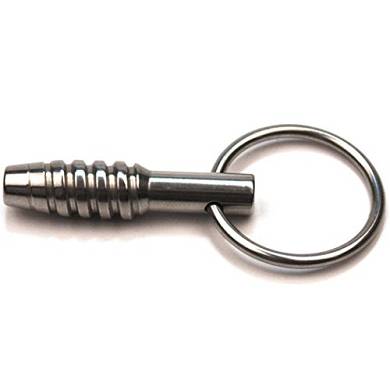 Penisplug Dilator mit Bohrung #2072. reizvollem Gewinde u. Ring. max. Ø 1.00cm
