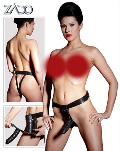 Leder 3er-Dildo-Jock