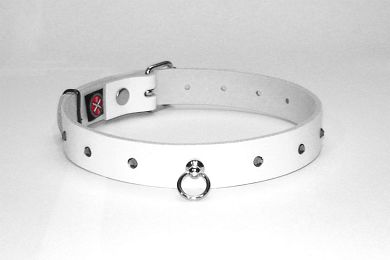 Halsband Ring der O ZIERLICH weiss KRISTALL