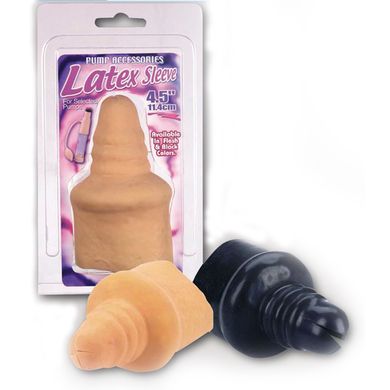 Penispumpenmanschette aus Latex 11,4 cm lang in schwarz