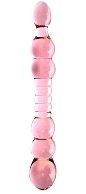 23 x 2 - 2,8 cm Glasdildo - Der rosa Verführer