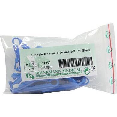 KATHETERKLEMME blau unsteril 10St PZN 01235946