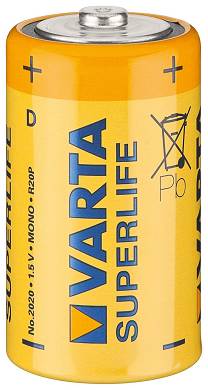 2er Varta-Superlife Batterie Mono D R20 1,5V [42337]