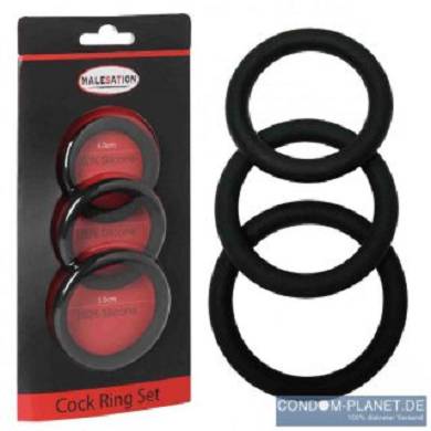 MALESATION Cock Ring Set (? 4cm, 4,5cm, 5cm)