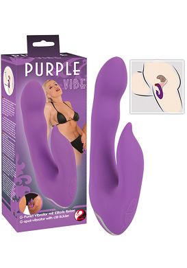 20 x 2,8 - 3,4 cm G-Punkt Vibrator Silikon lila