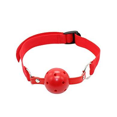 1 pcs BDSM Bondage Erotik Rot Leder Mund Knebel Ball Gag mit Rot Kugel.erhöhen Sex Sp