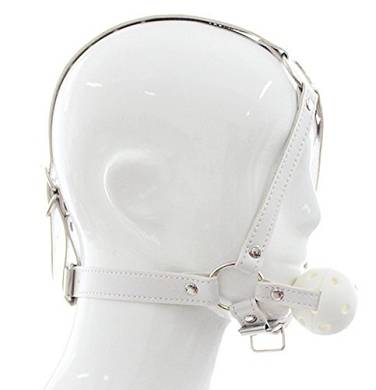 Greenpinecone Leder kopfharness SM Bondage Fetisch Mundknebel Ballknebel Ball Gag Maske - 