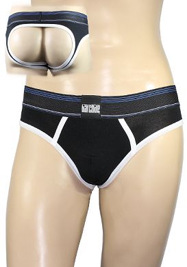 Barcode Gustavo Backless Brief black/white/blue