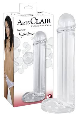 Transparenter Glas-Dildo