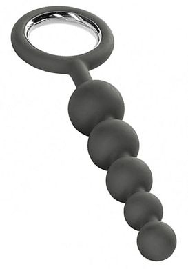 15 x 1,5 - 3 cm Analkugeln -Ride It Up- Silikon grey