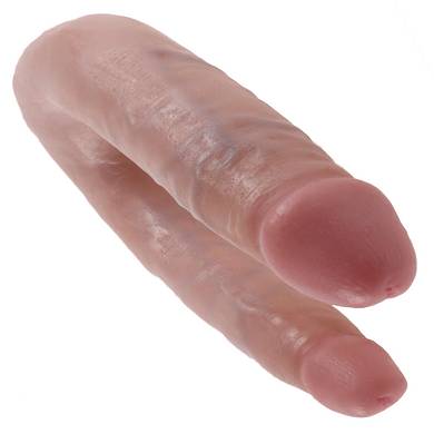 King Cock - U-Shaped Small Double Trouble Dildo - - hautfarbe