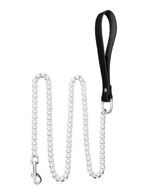 XXdreamSToys Kettenleine mit Lederhandlauf schwarz