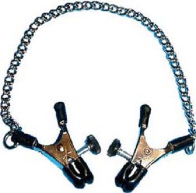 Nippelklemmen justierbar mit Metallkette