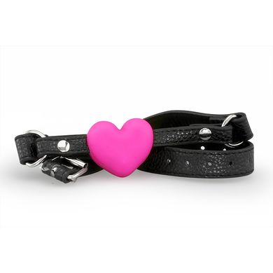 Knebel Mundknebel mit Herz und verstellbaren Lederriemen Ball Gag - BDSM Bondage SM