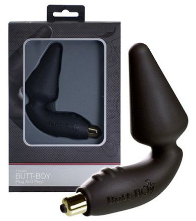 Butt Boy - kegelfrmiger Analvibrator in Schwarz