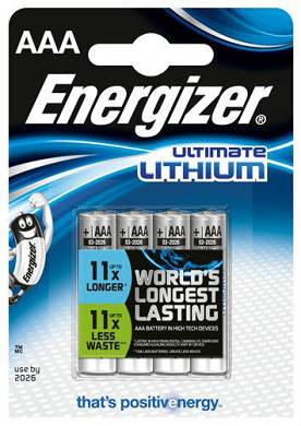 4x ENERGIZER ULTIMATE LITHIUM AAA BATTERIEN MN2400 LR03 MICRO OVP - NEU