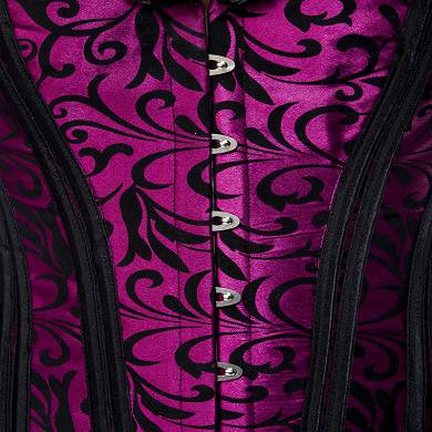 Burlesque Corsage mit Flock-Print