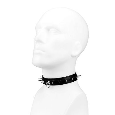 Leder-Halsband mit Killernieten