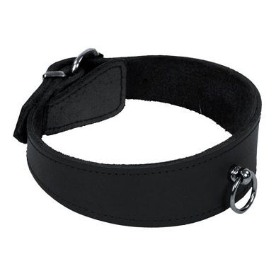 Leder Halsband der O - Schwarz