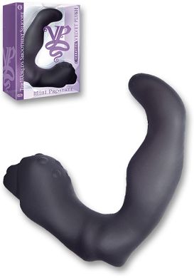21 x 2,7 cm Vibrator - Mini prostate - black Silikon
